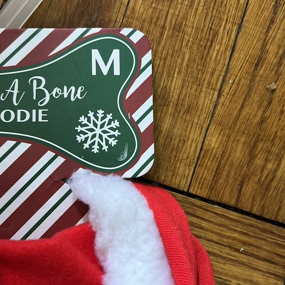 NWT Christmas pet hoodie size: m